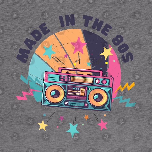 Made in the 80s Vintage Sunset Art by hippohost